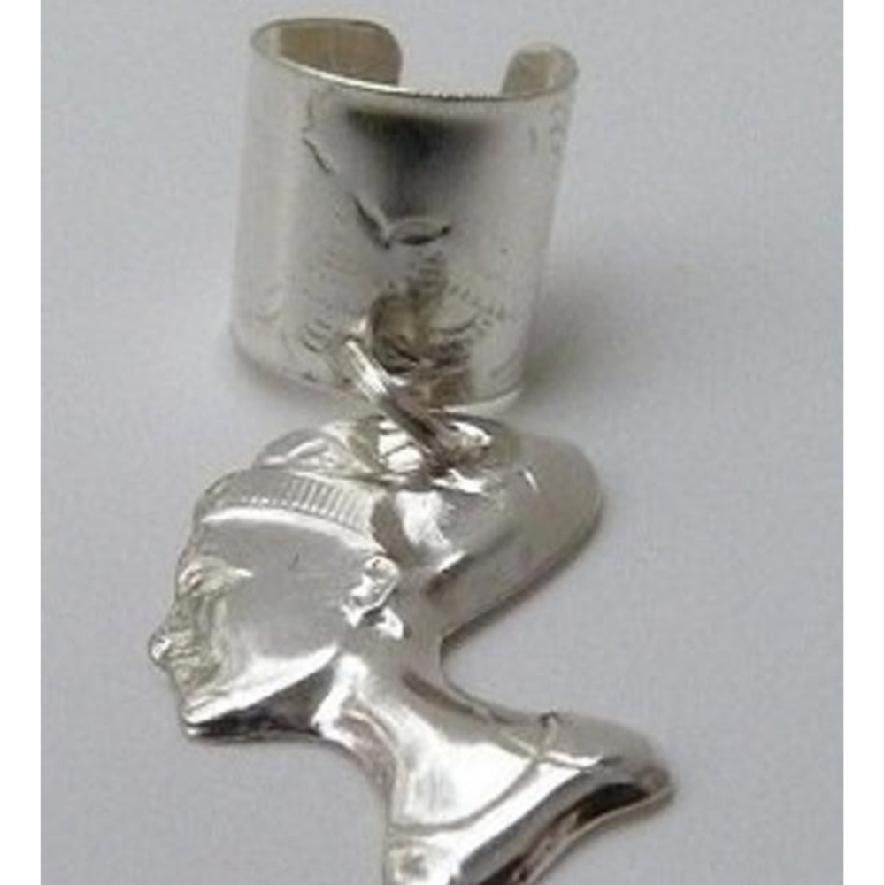 Sterling Silver Handcrafted Nefertiti Earcuff/Loc